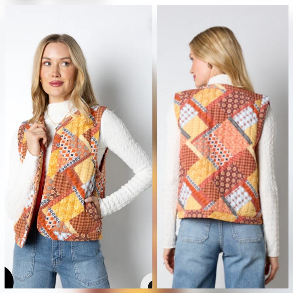 VESTIQUE HADLEY VEST PATCHWORK, SIZE S